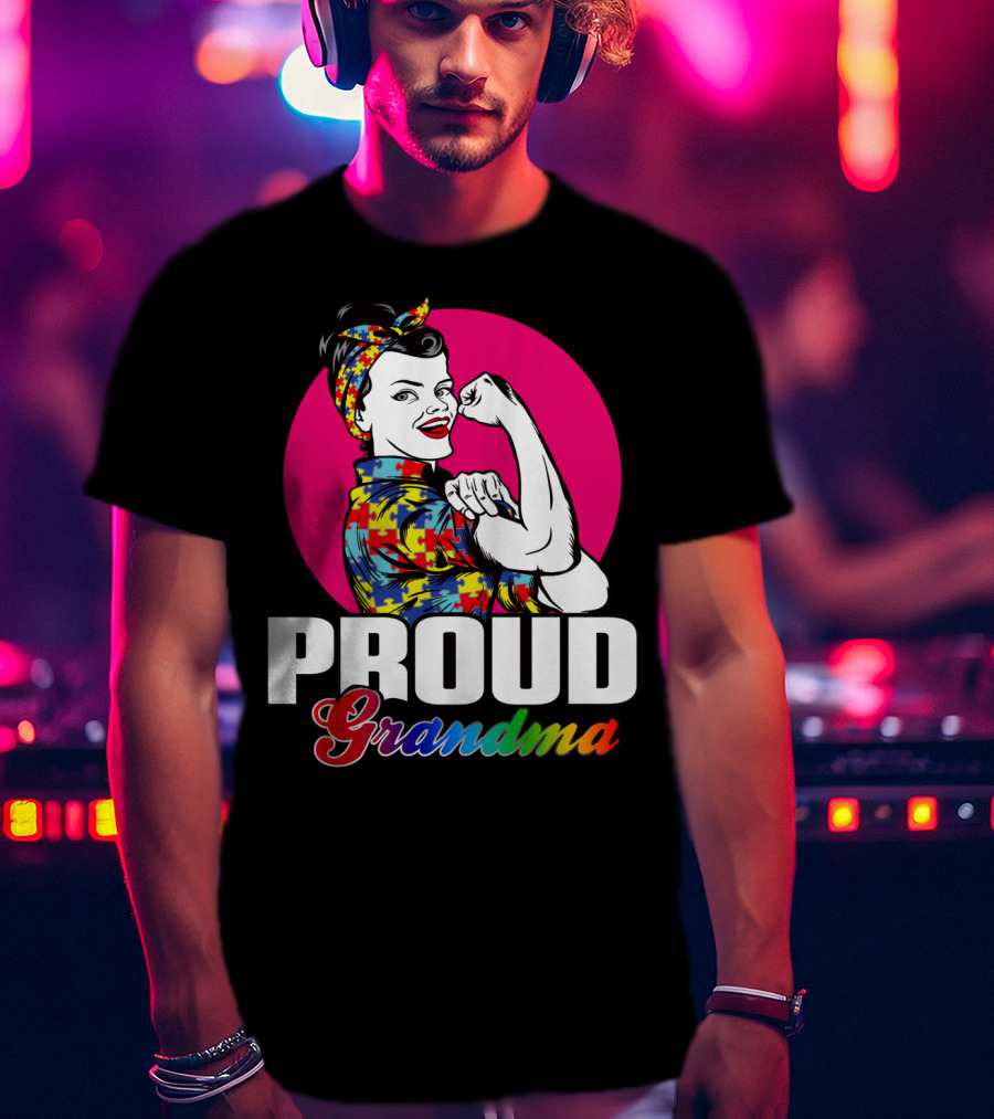 Proud Grandma Unbreakable Autism Awareness T-Shirt
