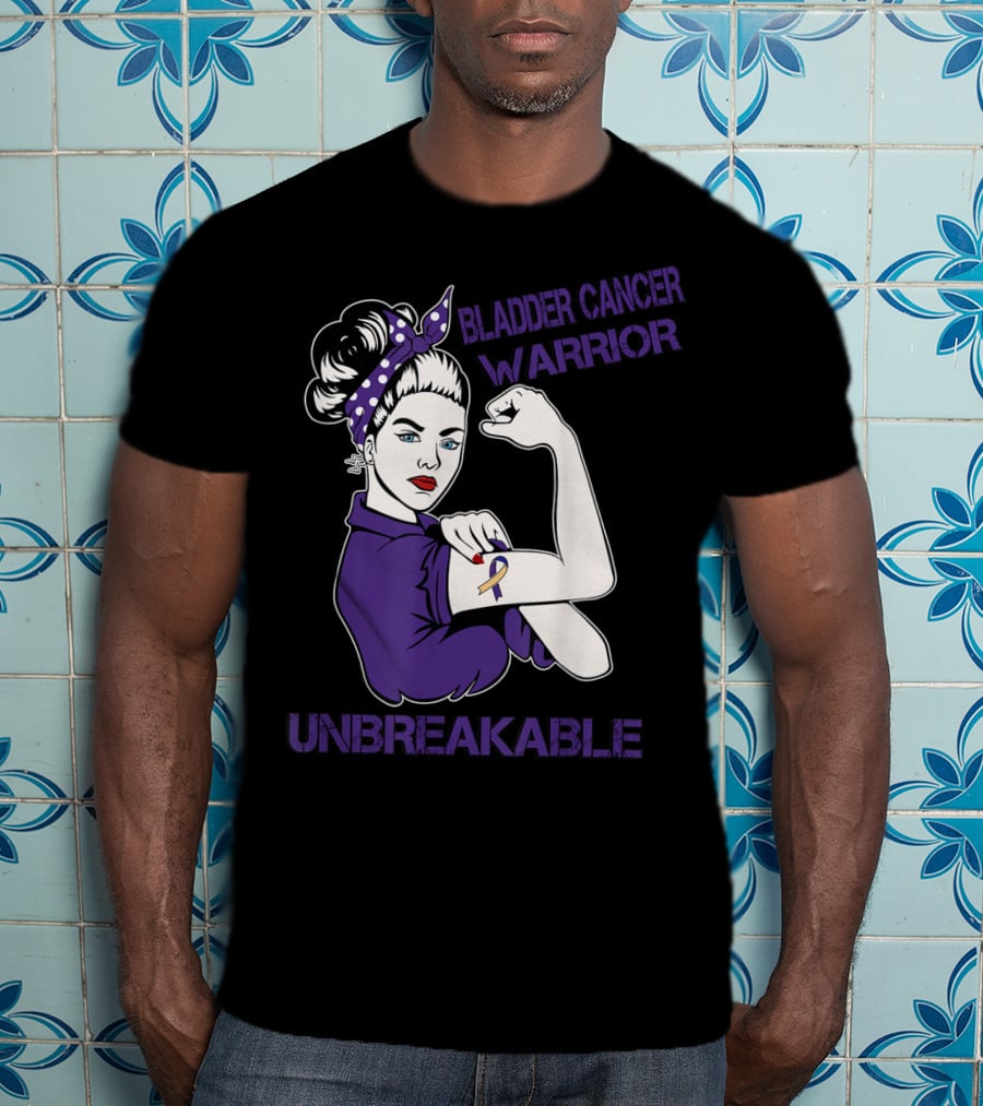 Bladder Cancer Warrior Unbreakable Strong Woman T-Shirt