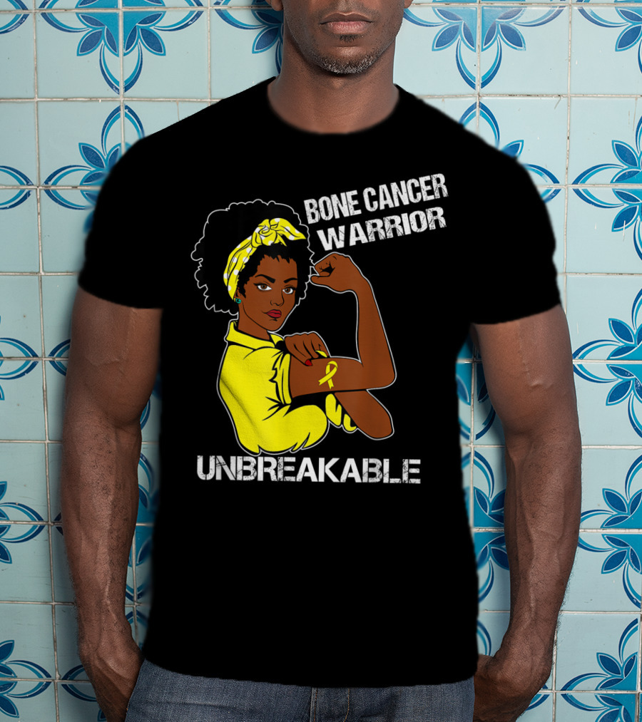 Bone Cancer Warrior Yellow Ribbon Unbreakable T-Shirt