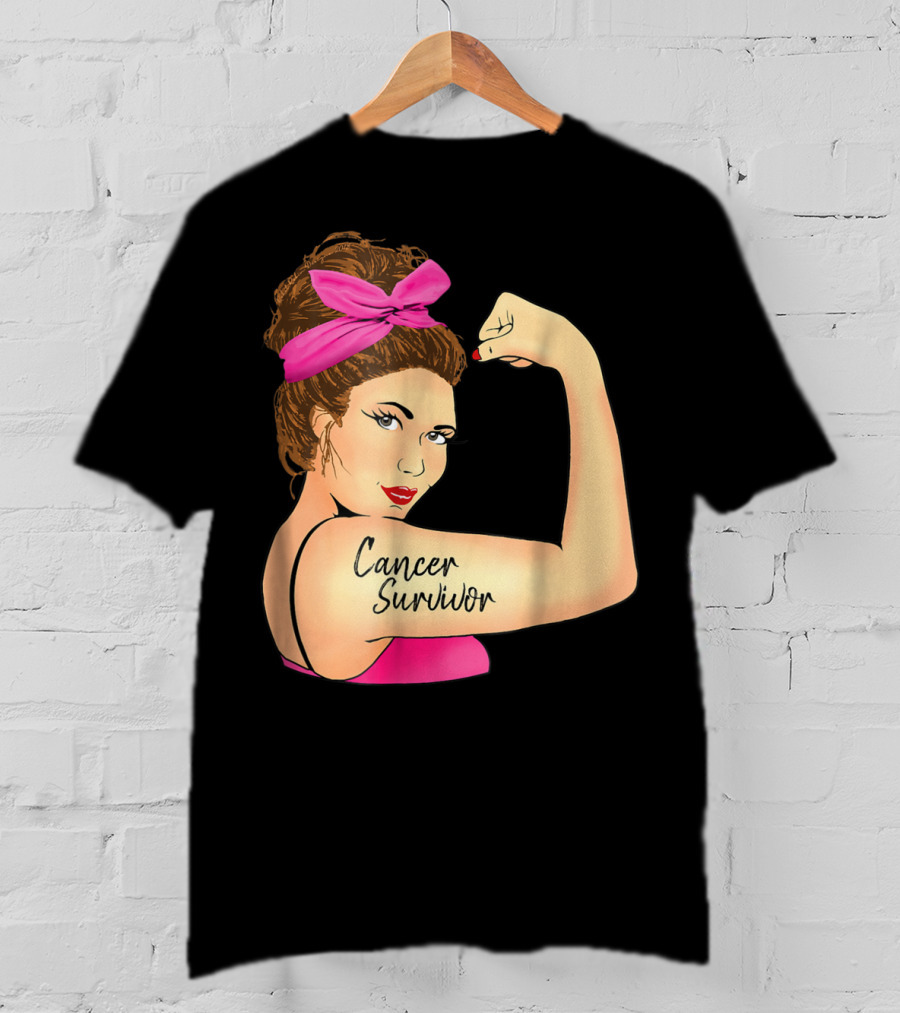 Cancer Survivor Rosie The Riveter Unbreakable T-Shirt