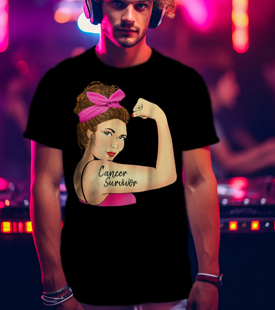 Cancer Survivor Rosie The Riveter Unbreakable T-Shirt