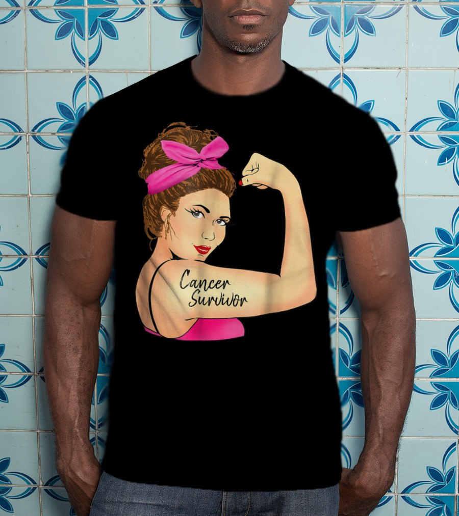 Cancer Survivor Rosie The Riveter Unbreakable T-Shirt