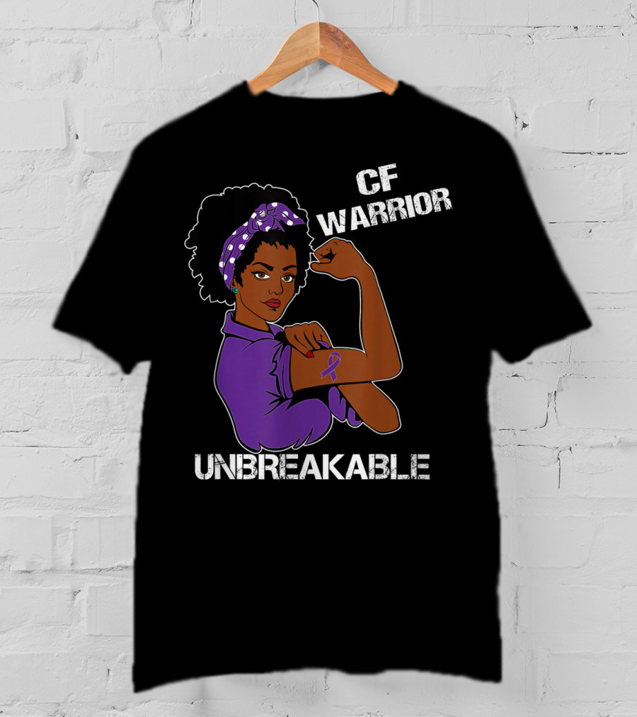 CF Warrior Unbreakable Strong Woman Purple T-Shirt