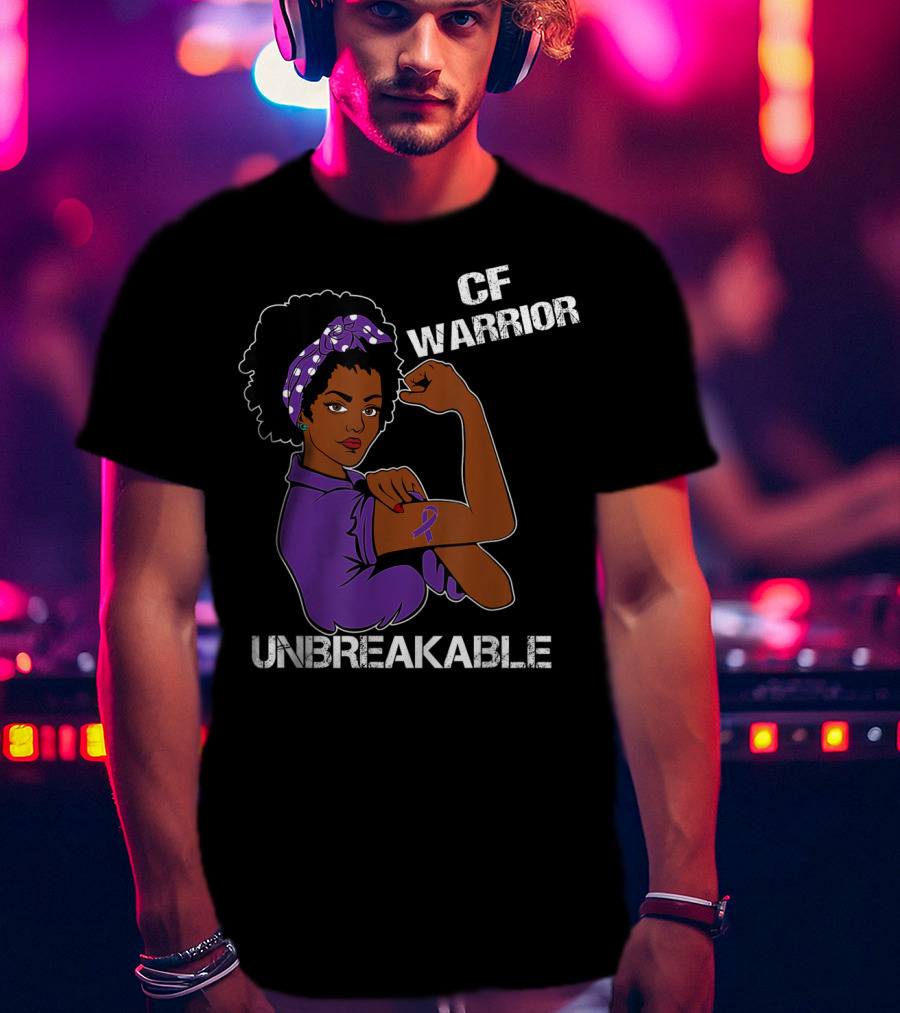 CF Warrior Unbreakable Strong Woman Purple T-Shirt