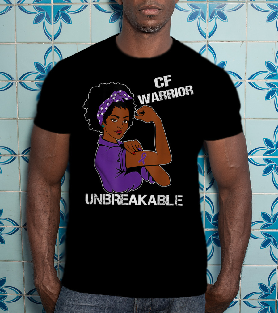 CF Warrior Unbreakable Strong Woman Purple T-Shirt