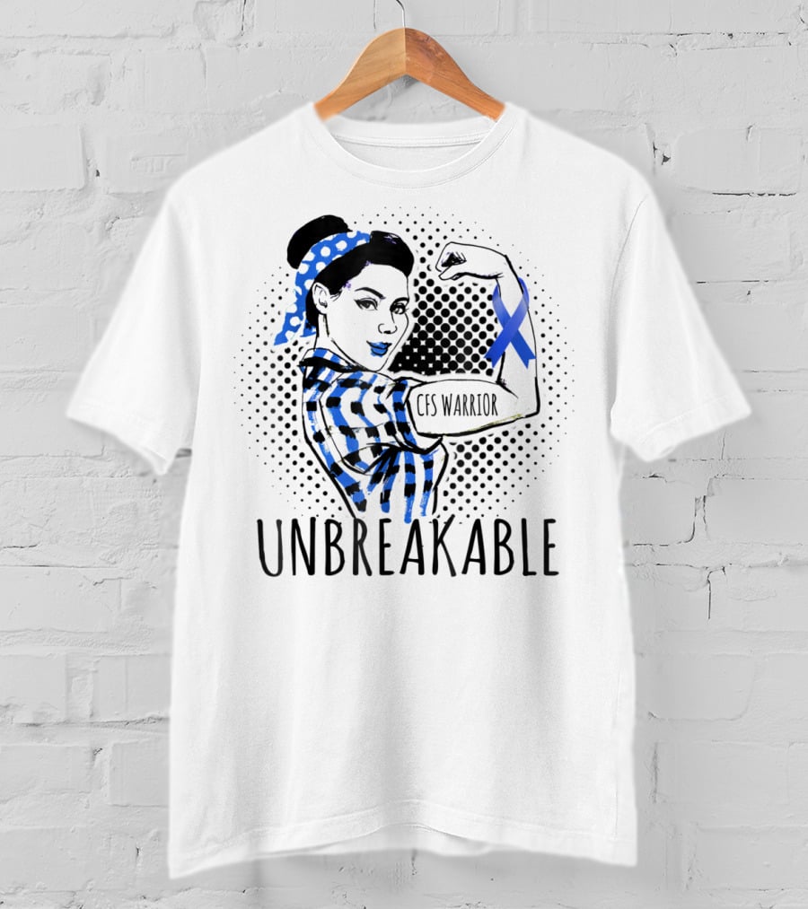 Cfs Warrior Unbreakable Blue Ribbon Strength T-Shirt