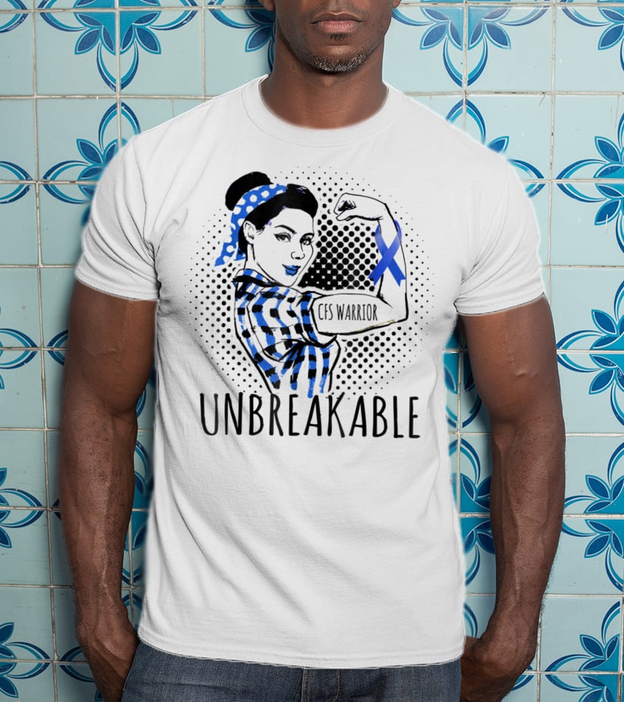 Cfs Warrior Unbreakable Blue Ribbon Strength T-Shirt