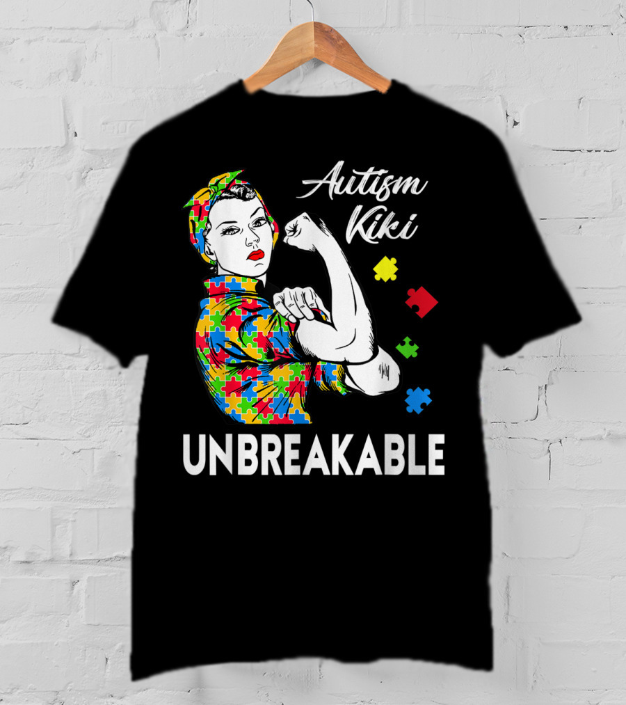 Autism Kiki Unbreakable Puzzle Piece Awareness Iconic T-Shirt