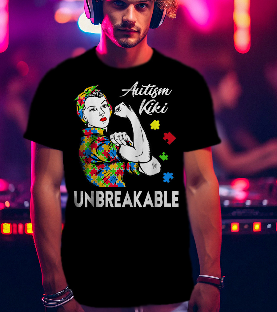 Autism Kiki Unbreakable Puzzle Piece Awareness Iconic T-Shirt