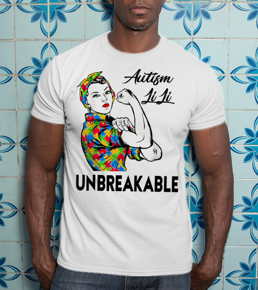 Autism LiLi Unbreakable Puzzle Pattern Empowerment T-Shirt