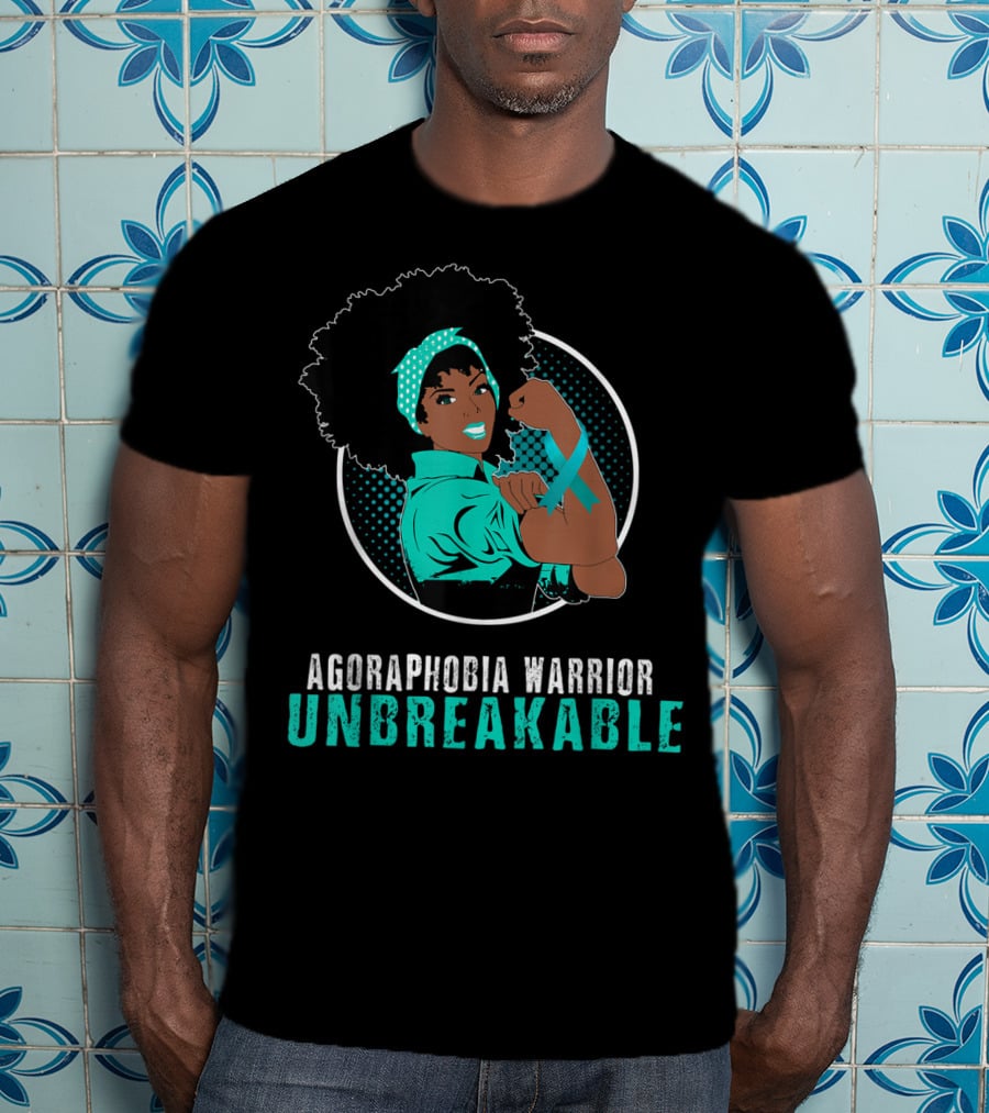 Agoraphobia Warrior Unbreakable Black Girl T-Shirt