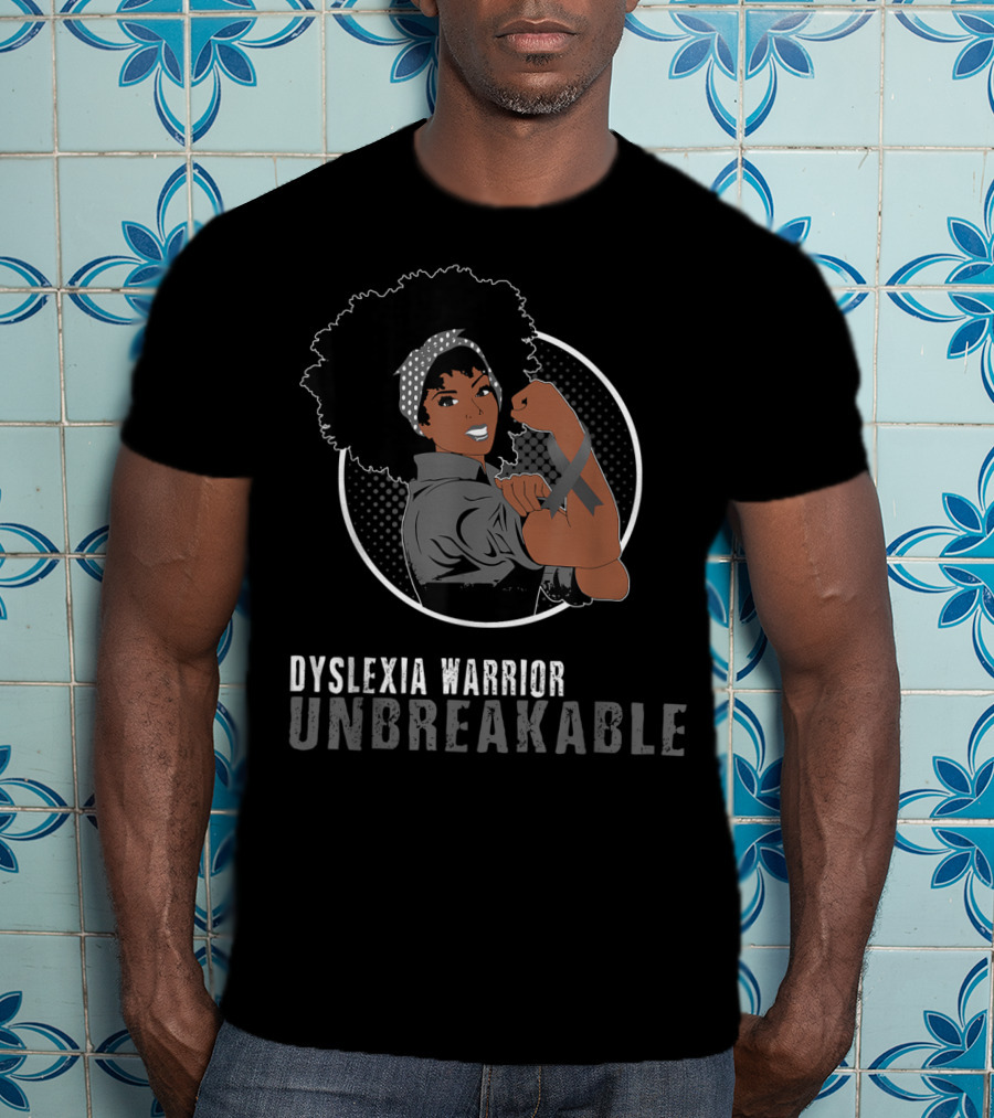 Dyslexia Warrior Unbreakable Black Girl Empowerment T-Shirt