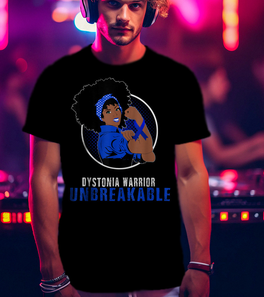 Dystonia Warrior Unbreakable Black Girl T-Shirt