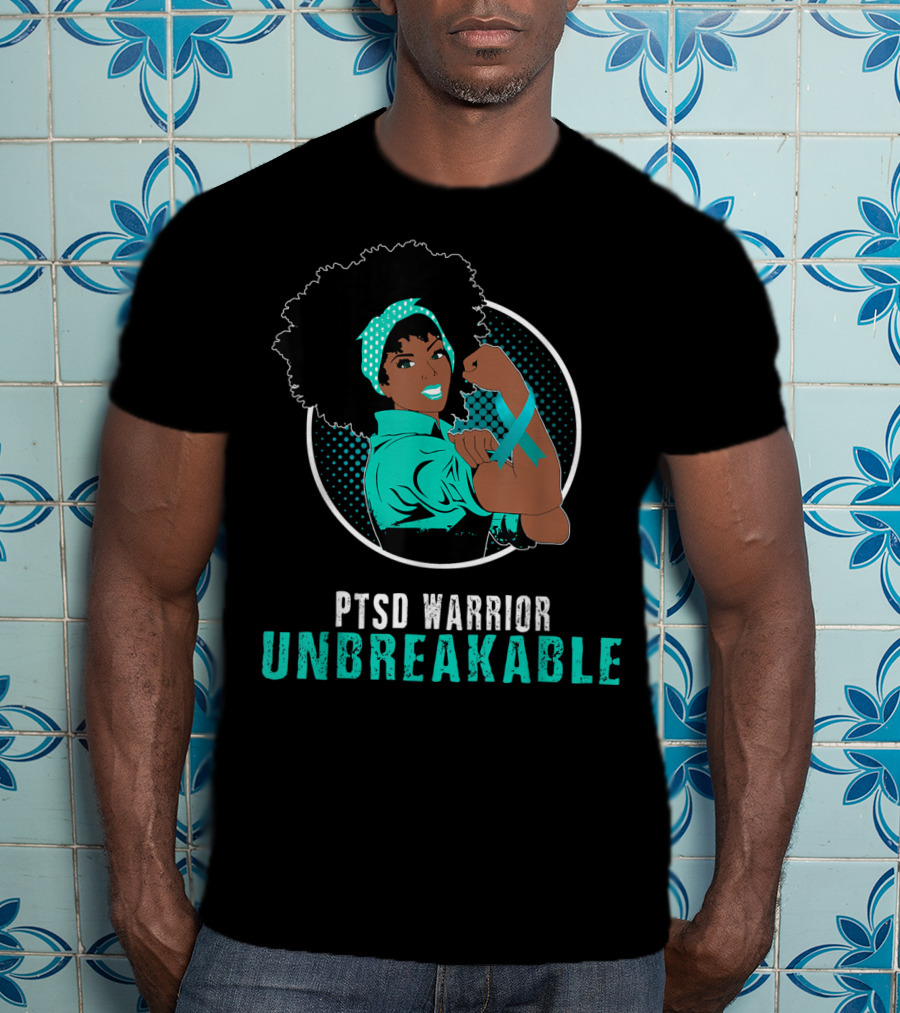PTSD Warrior Unbreakable Black Girl Strength Empowerment T-Shirt