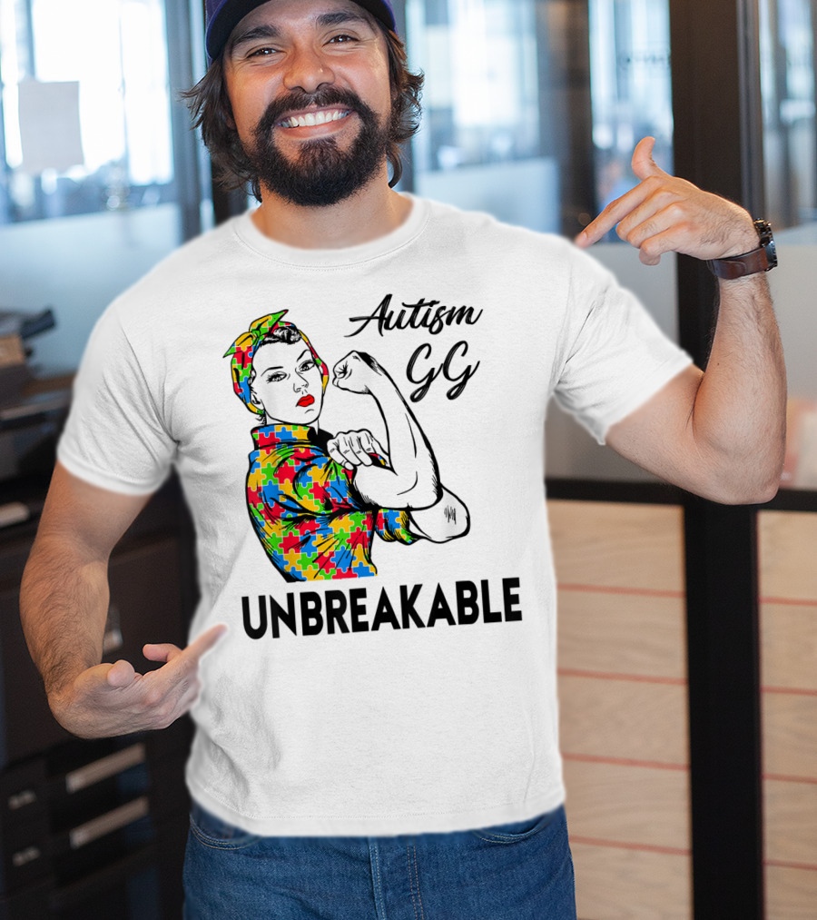 Autism Gg Unbreakable Autism Awareness Iconic Empowerment T-Shirt