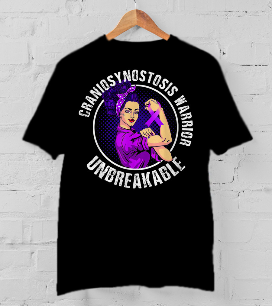 Craniosynostosis Warrior Unbreakable Retro Empowerment T-Shirt