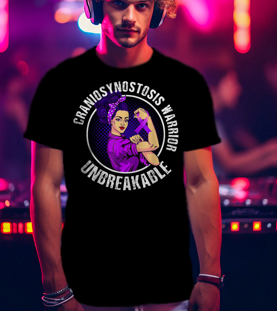 Craniosynostosis Warrior Unbreakable Retro Empowerment T-Shirt