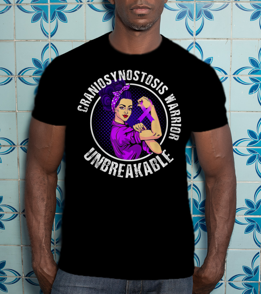 Craniosynostosis Warrior Unbreakable Retro Empowerment T-Shirt