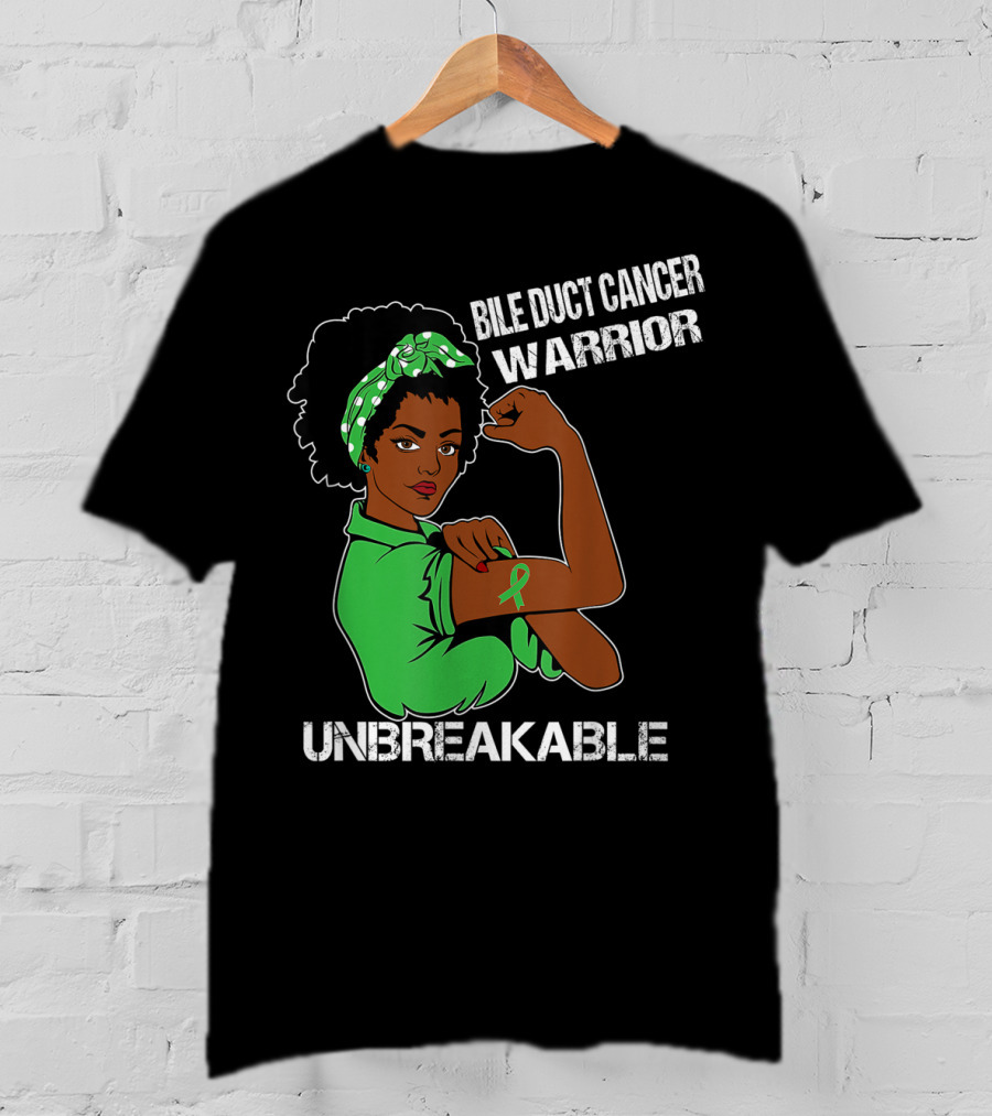 Bile Duct Cancer Warrior Unbreakable Strong Woman With Awareness T-Shirt