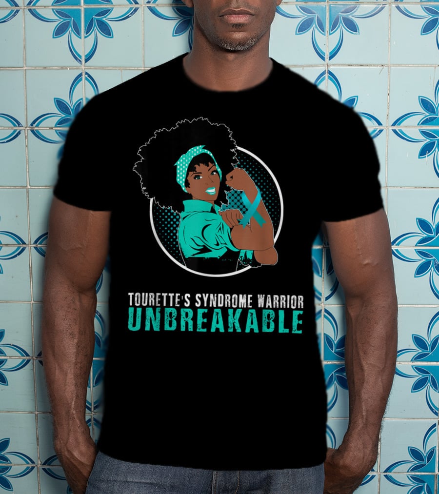 Tourette's Syndrome Warrior Unbreakable Black Girl T-Shirt