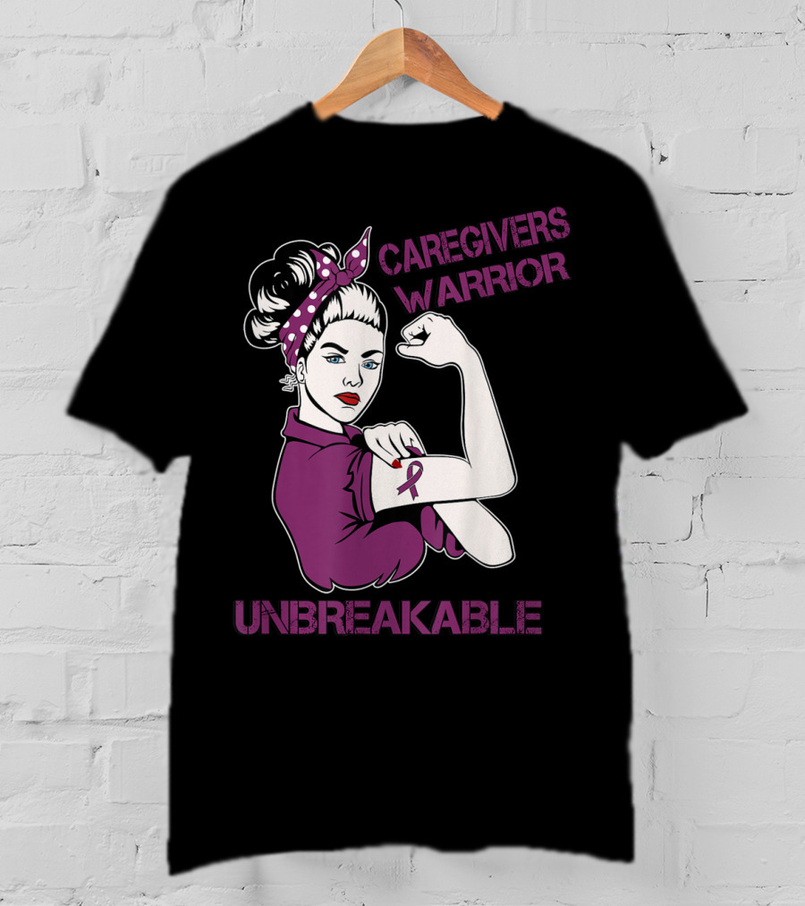 Caregivers Warrior Unbreakable Rosie The Riveter T-Shirt