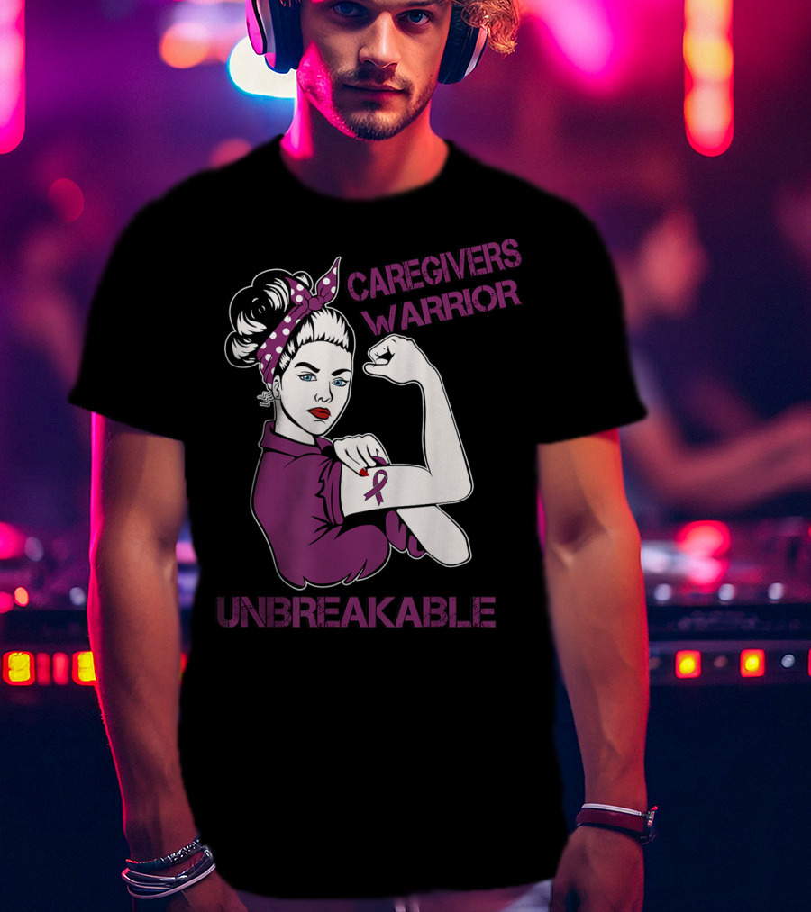 Caregivers Warrior Unbreakable Rosie The Riveter T-Shirt