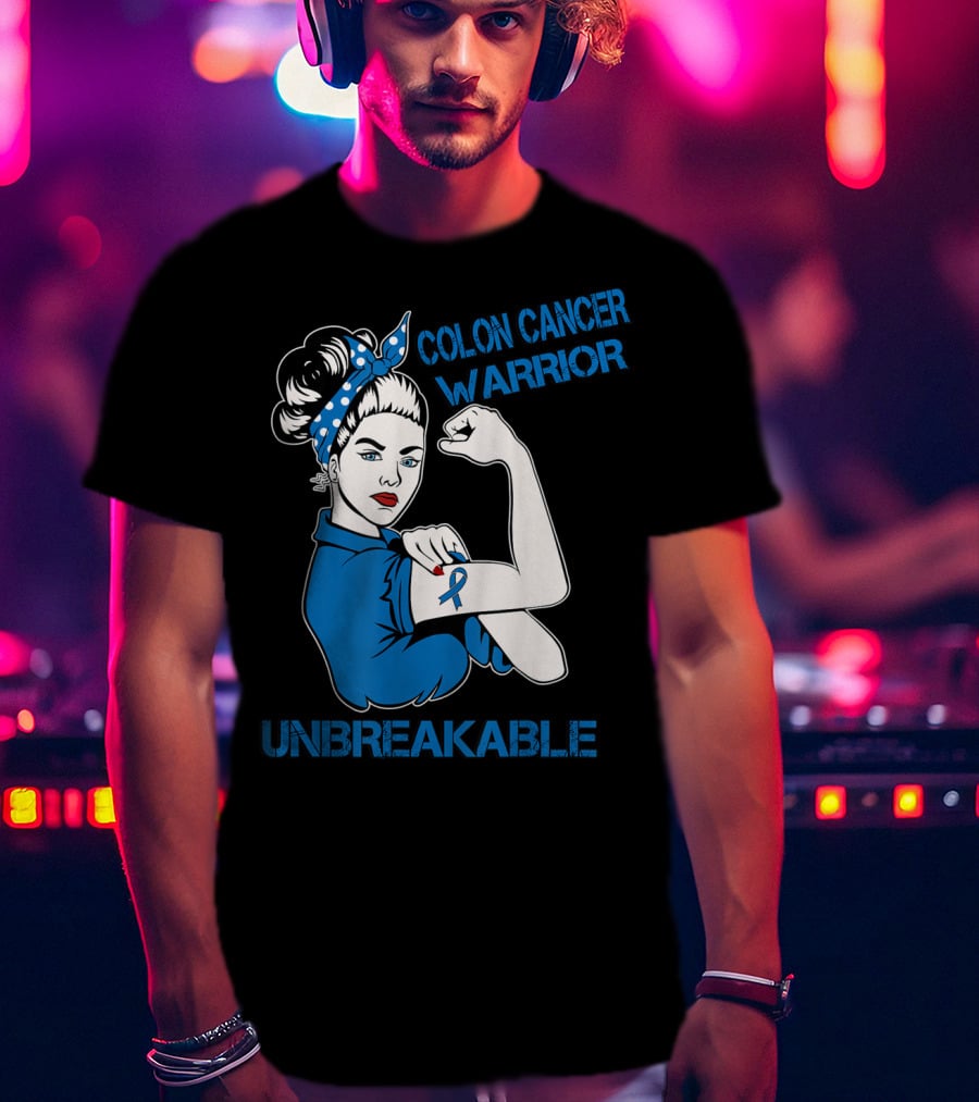 Colon Cancer Warrior Strong Unbreakable T-Shirt