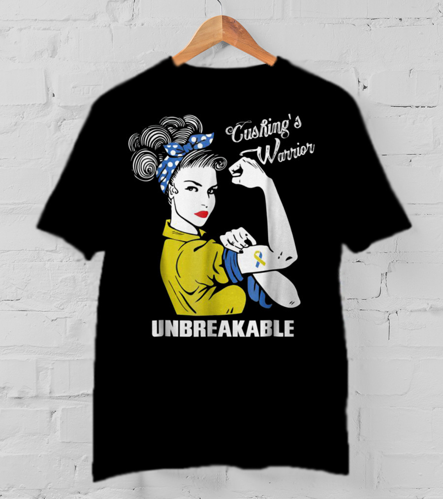 Cushing's Warrior Unbreakable Strong Woman Rosie Riveter T-Shirt