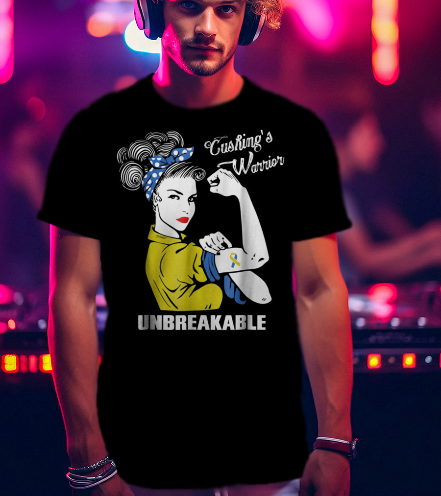 Cushing's Warrior Unbreakable Strong Woman Rosie Riveter T-Shirt