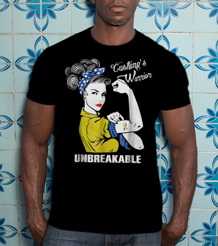 Cushing's Warrior Unbreakable Strong Woman Rosie Riveter T-Shirt