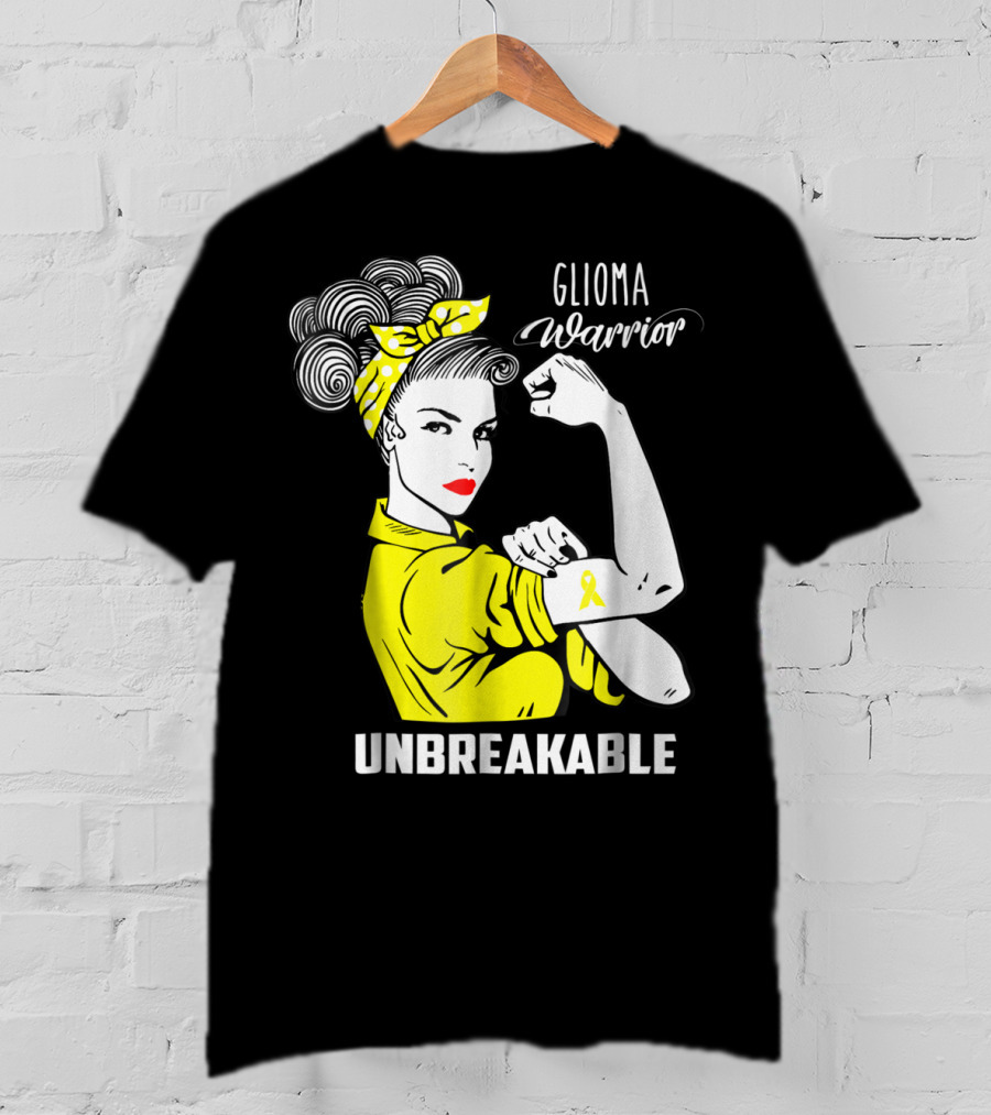 Glioma Warrior Unbreakable Awareness Ribbon T-Shirt