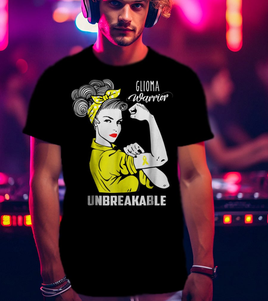 Glioma Warrior Unbreakable Awareness Ribbon T-Shirt