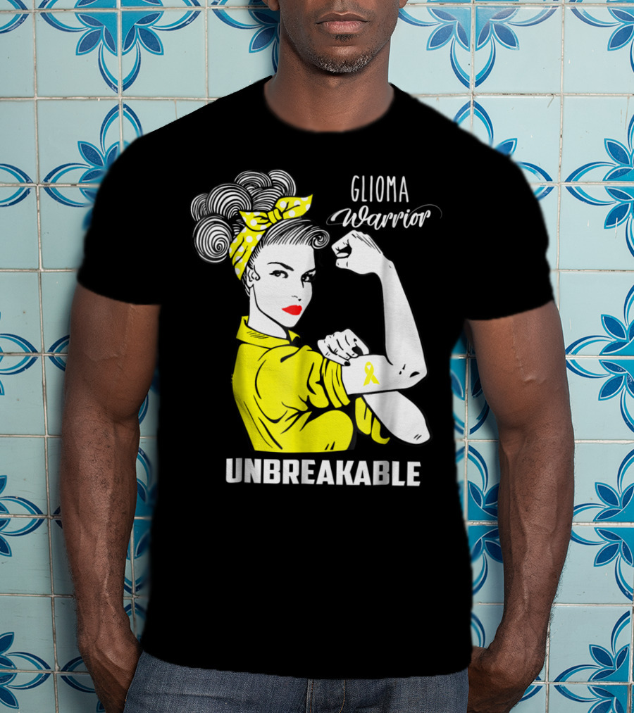 Glioma Warrior Unbreakable Awareness Ribbon T-Shirt
