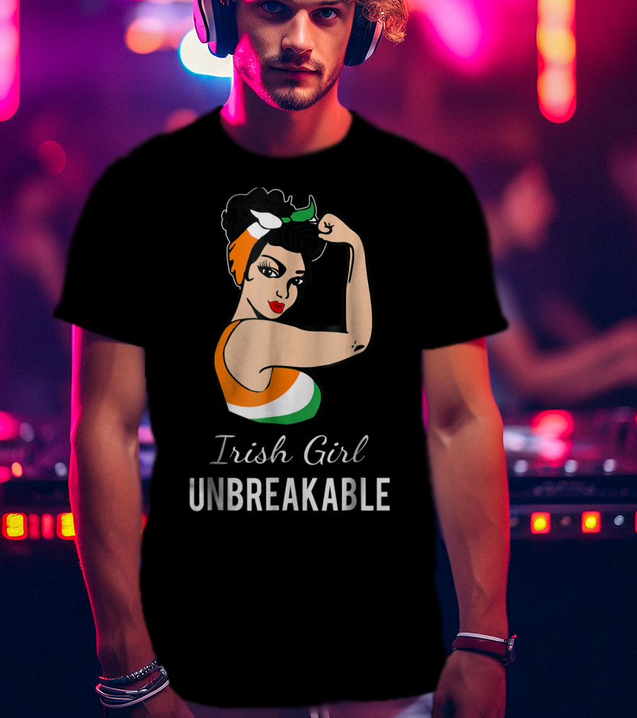 Irish Girl Unbreakable Strong Woman Empowerment T-Shirt