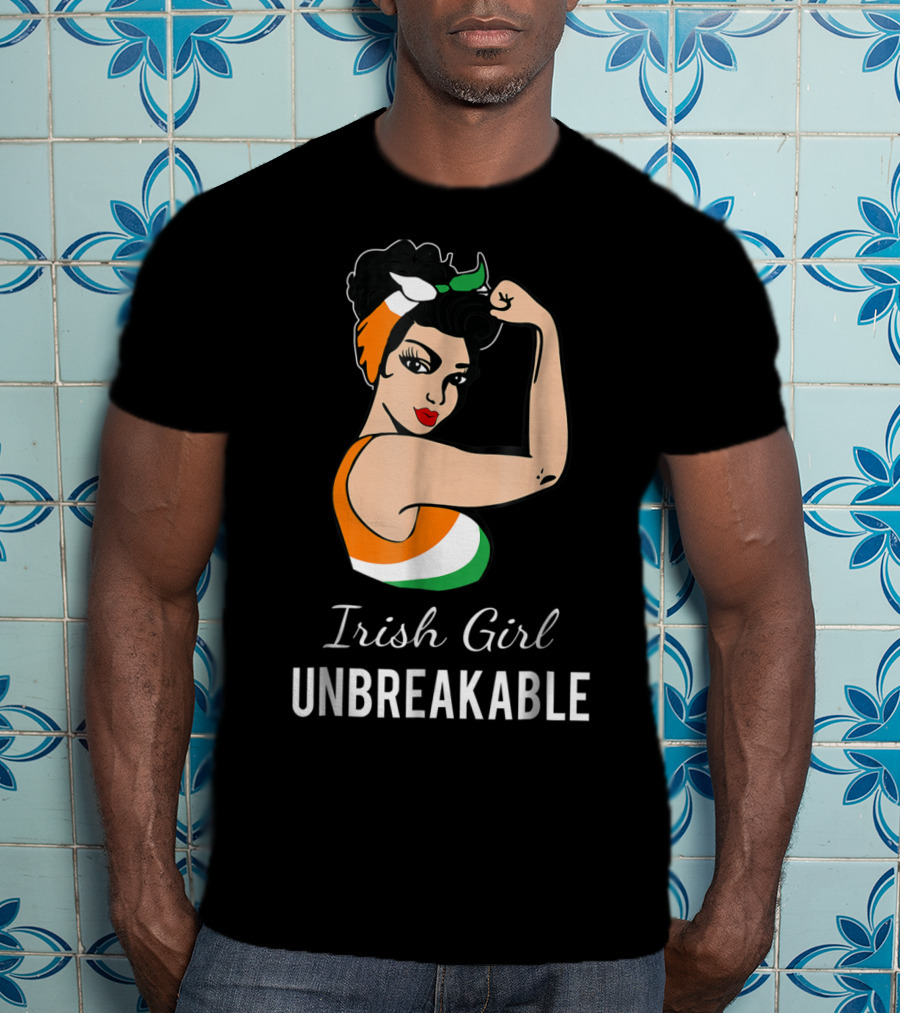 Irish Girl Unbreakable Strong Woman Empowerment T-Shirt