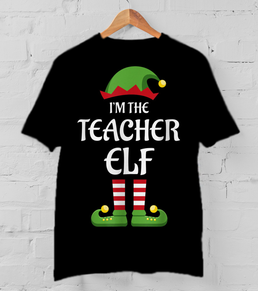 I'm The Teacher Elf Family Christmas Matching Pajama Group T-Shirt