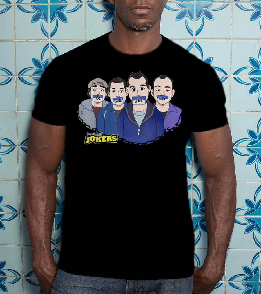 Impractical Jokers Q Sal Joe And Murr Cartoon T-Shirt