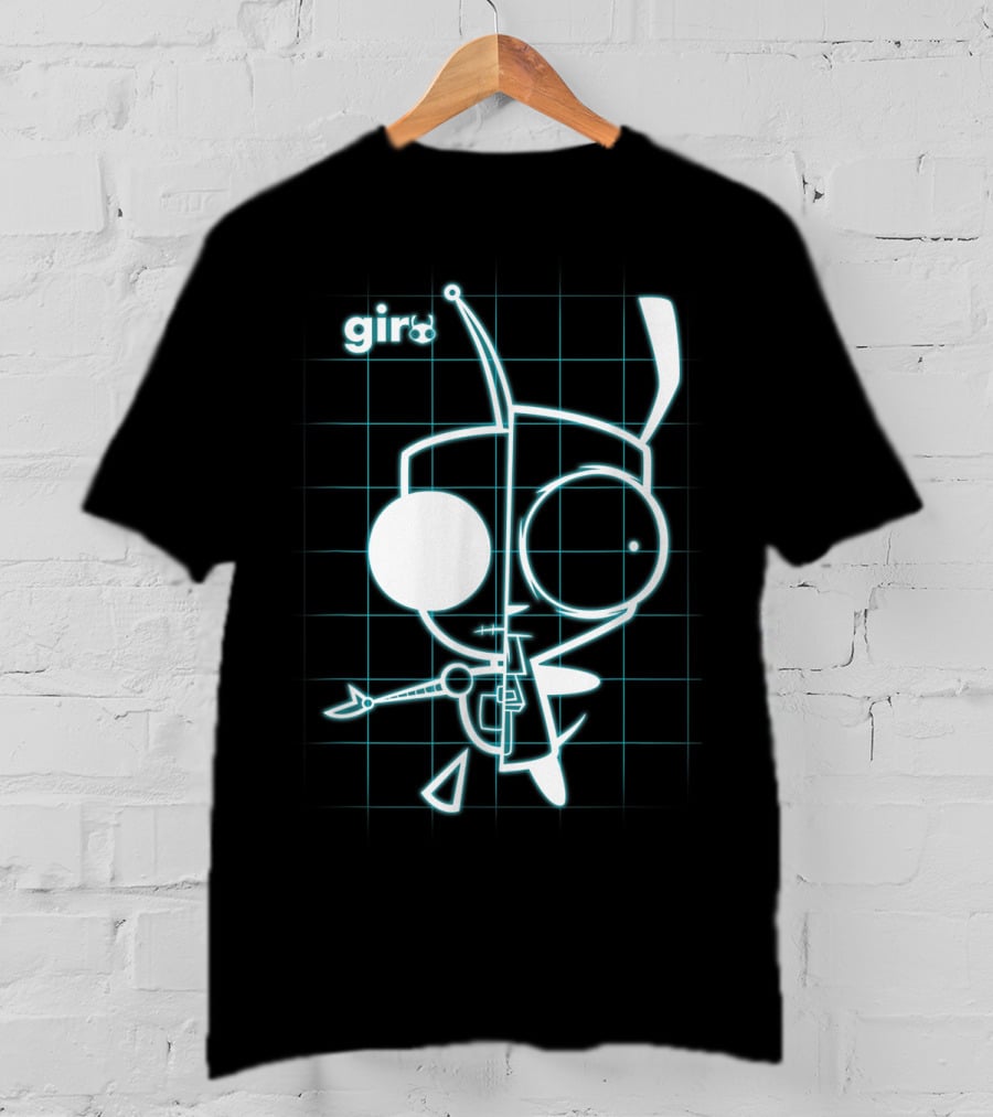 Invader Zim Gir Blueprint Grid T-Shirt