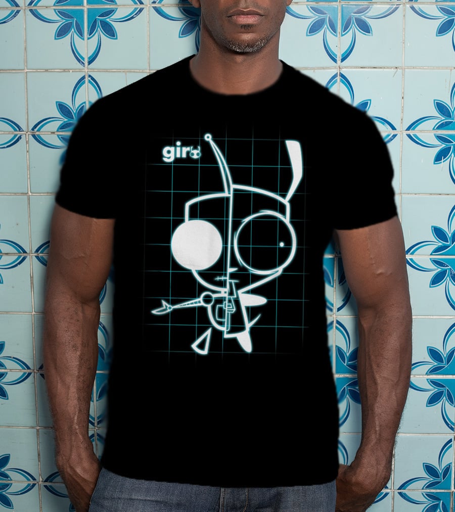 Invader Zim Gir Blueprint Grid T-Shirt