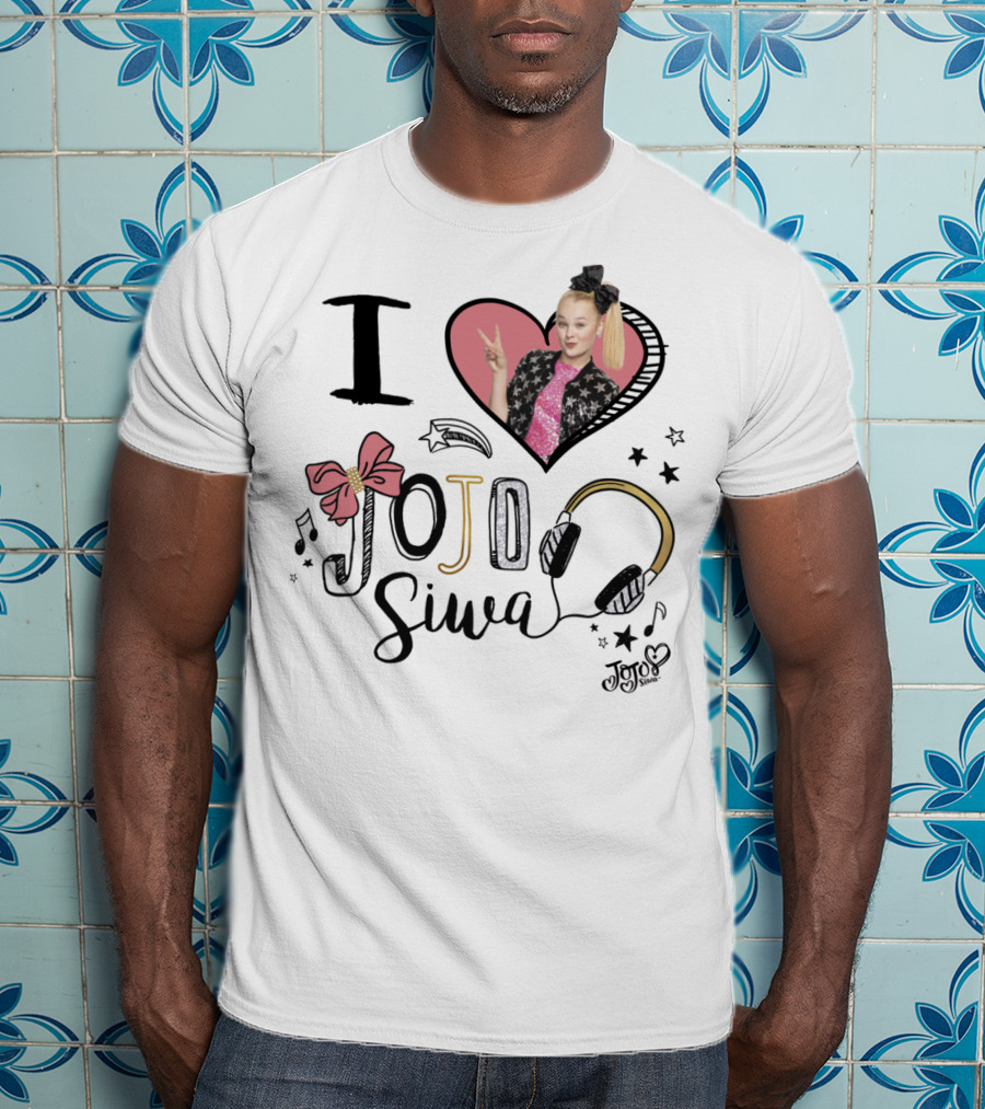 I Love Jojo Siwa Heart Bow Headphones Music Jojo Siwa T-Shirt