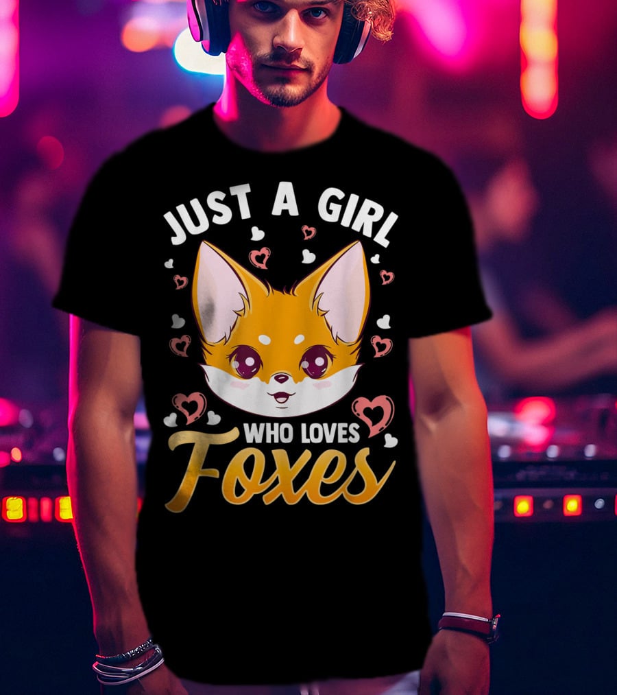 Just A Girl Who Loves Foxes Cute Fox Heart T-Shirt
