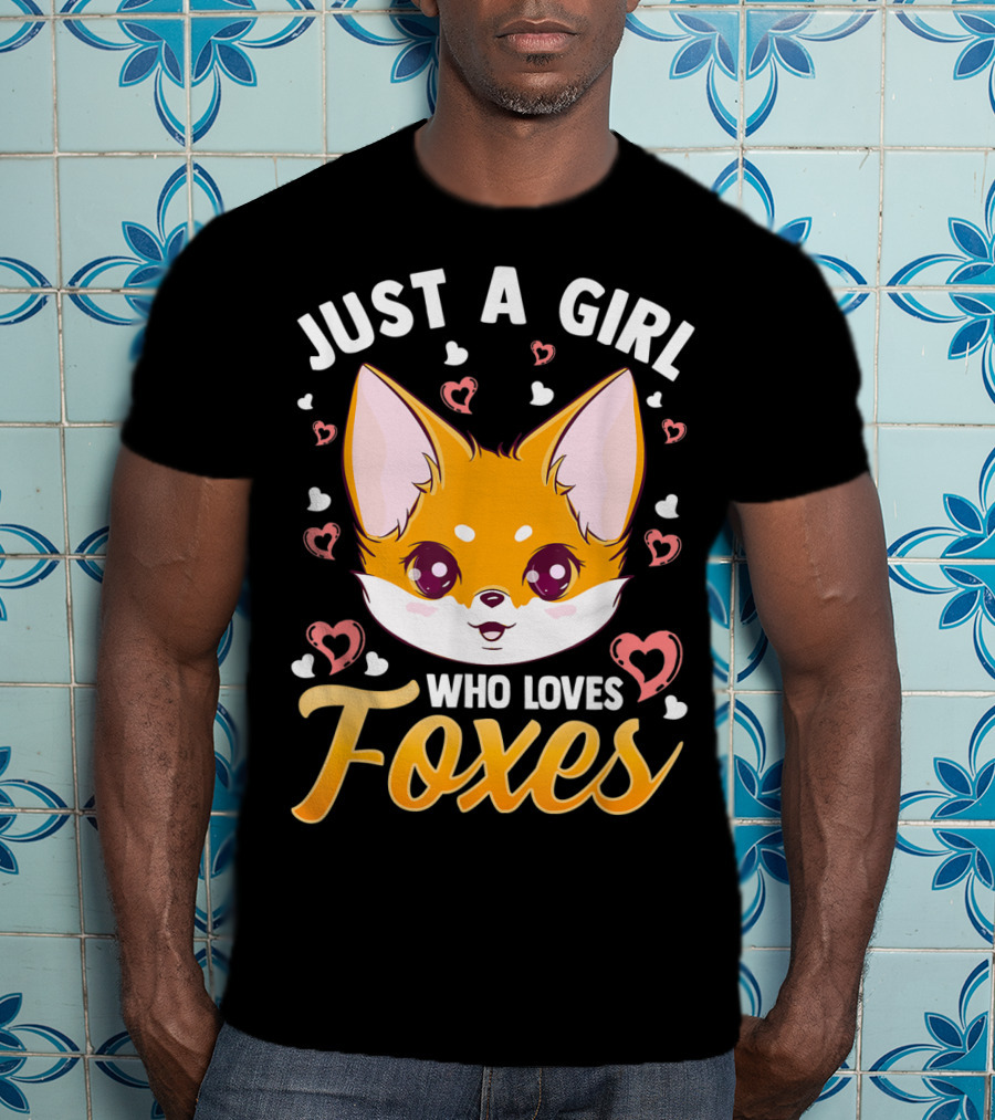 Just A Girl Who Loves Foxes Cute Fox Heart T-Shirt