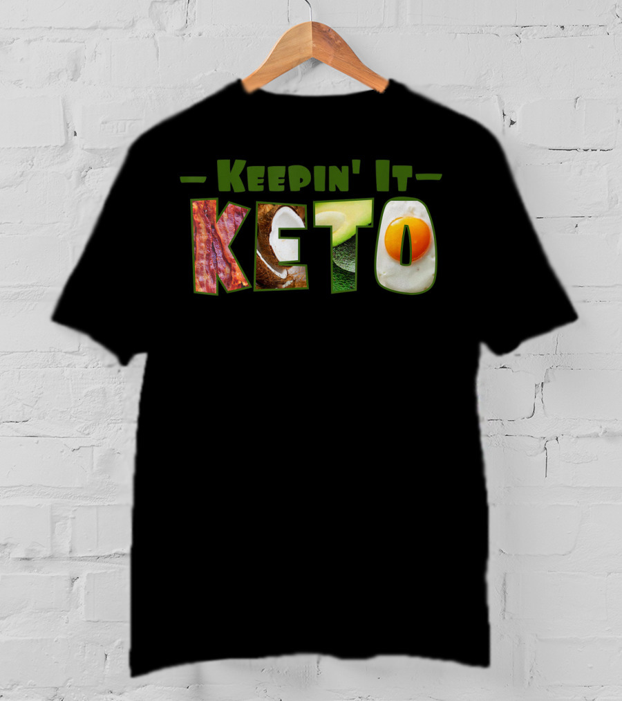 Keepin It Keto Diet Bacon Avocado Egg Breakfast T-Shirt