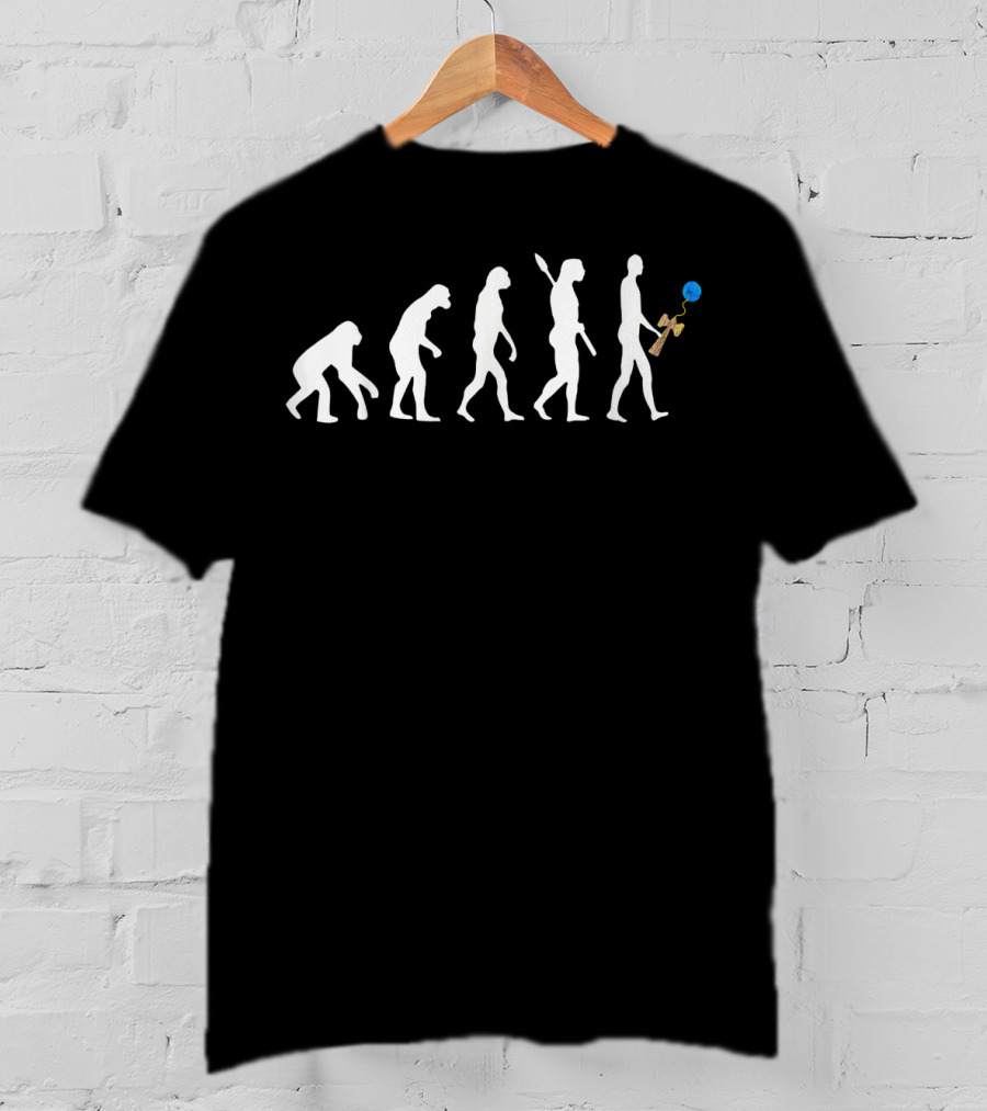 Kendama Player Evolution Silhouette Japanese Game Cup Progression T-Shirt