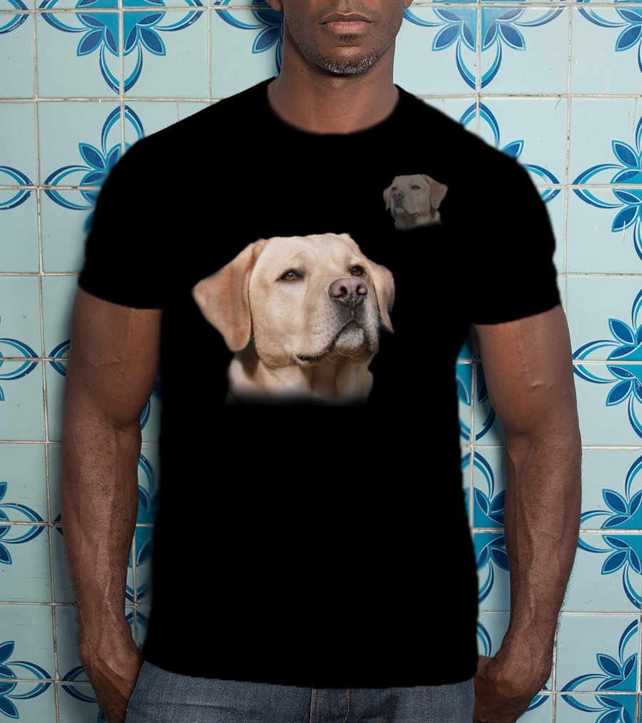 Funny Yellow Lab Dog Photo School Labrador T-Shirt