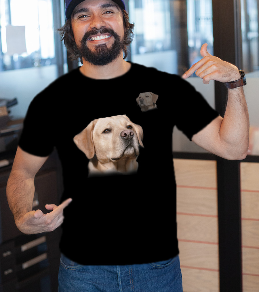 Funny Yellow Lab Dog Photo School Labrador T-Shirt