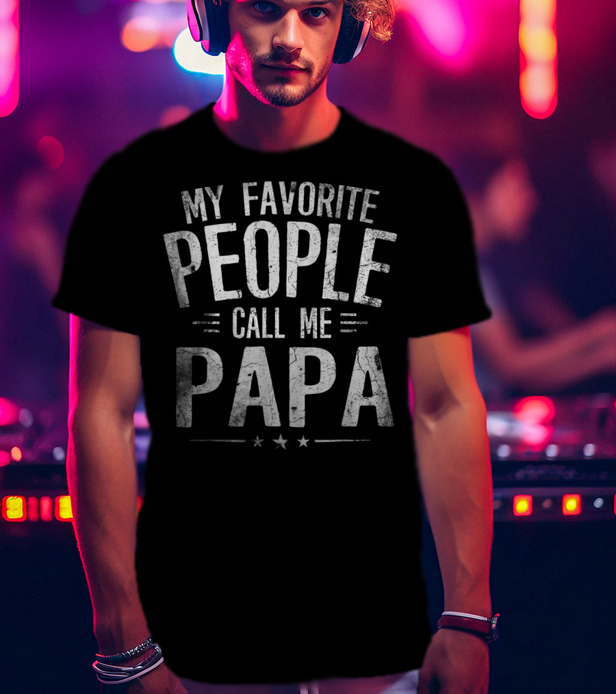 Mens My Favorite People Call Me Papa Stars T-Shirt