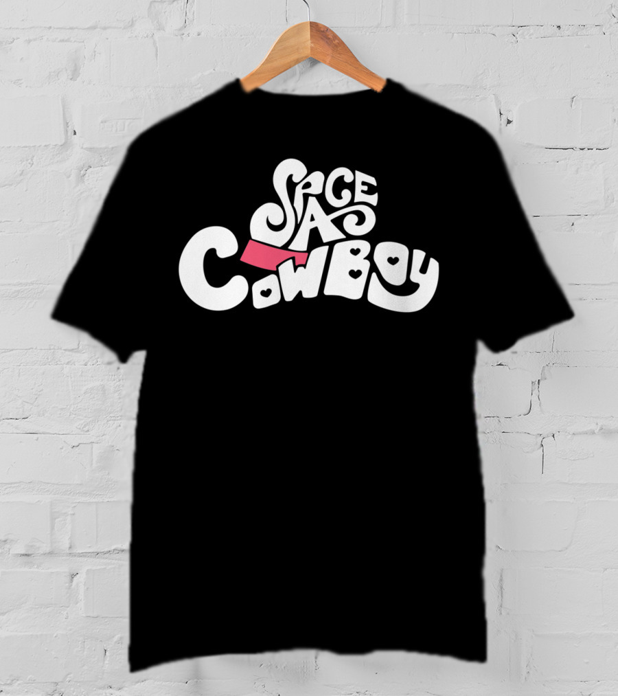 Space Cowboy Retro Typography T-Shirt