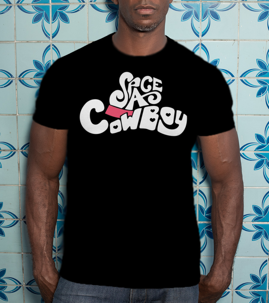Space Cowboy Retro Typography T-Shirt