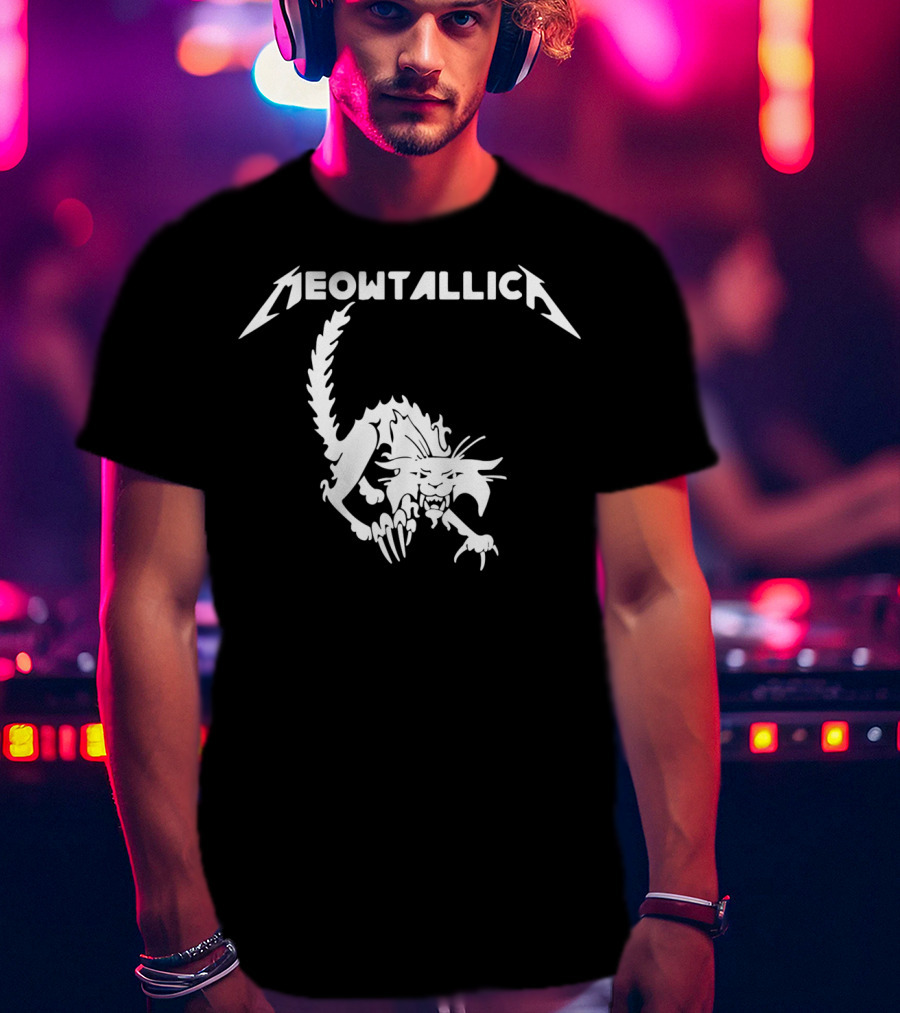 Meowtallica Heavy Metal Cat Lover Feline T-Shirt